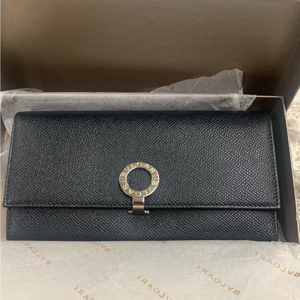 Bvlgari Authentic Large Leather Wallet - EUC